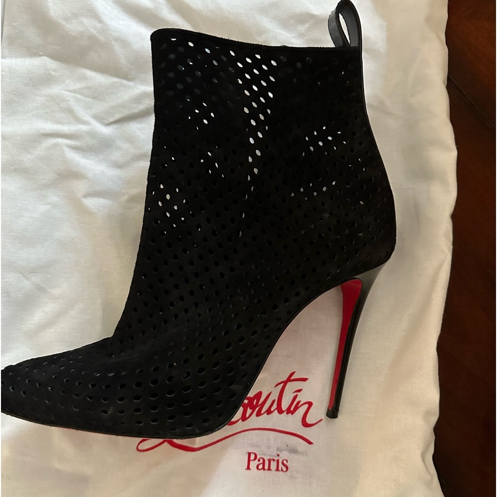 Christian Louboutin Perfokate mesh bootie black size 37 (us 6.5)